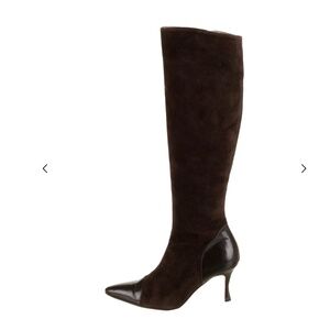 Manolo Blahnik Suede Pointed-Toes Boots Women's Size: 5.5 | IT 35.5